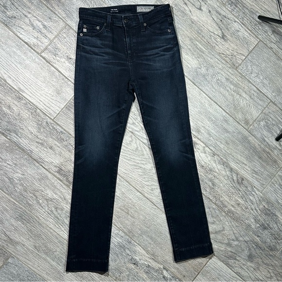 Ag Adriano Goldschmied Denim - AG ADRIANO GOLDSCHMIED THE MARI Dark Wash High Rise Straight Leg Jeans 27